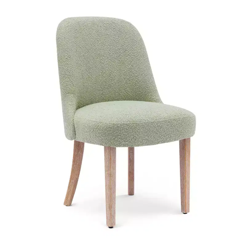 Mid-Century Modern Boucle Upholstered Dining Chair, Set of 6, Water-Resistant Fabric