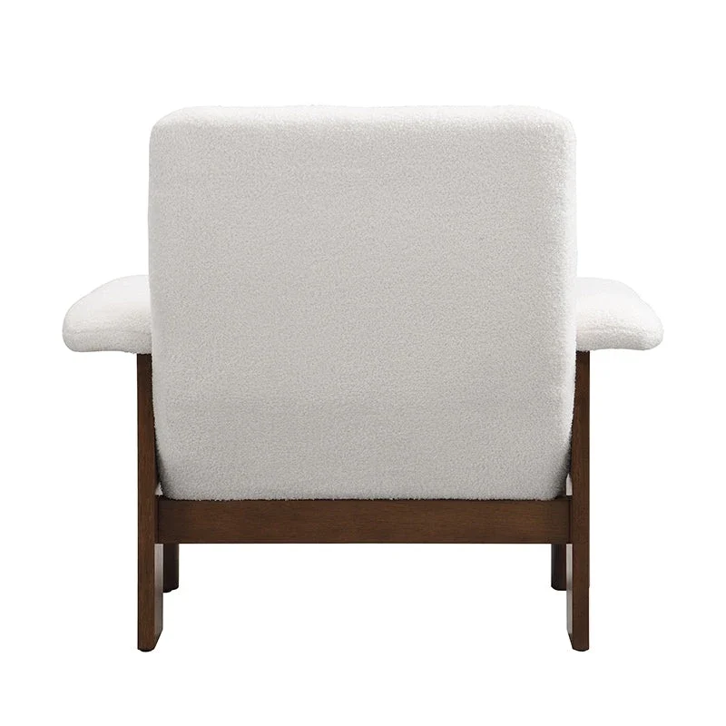 Mid-Century Accent Chair with Ottoman