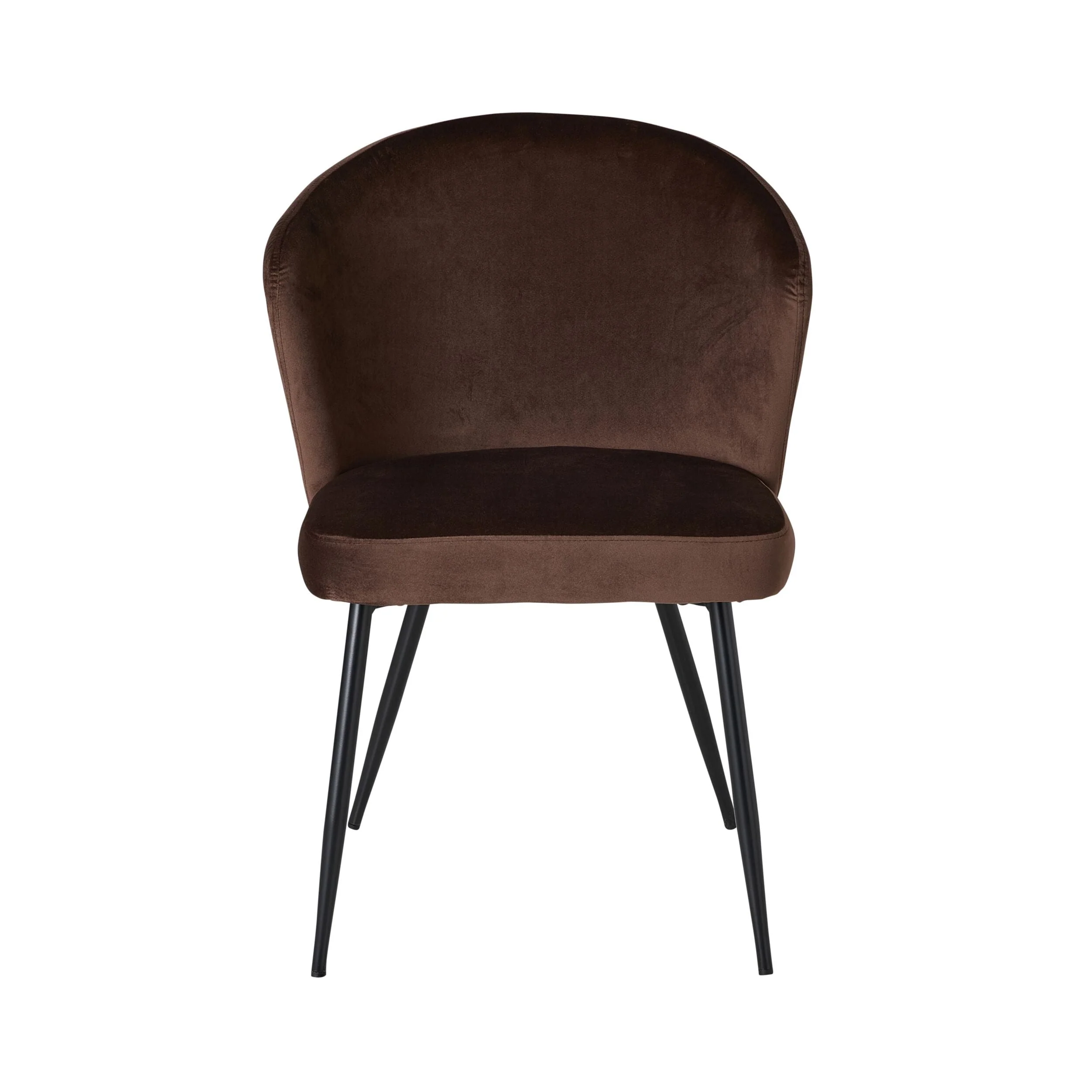 Cole Velvet Dining Chair Chocolate