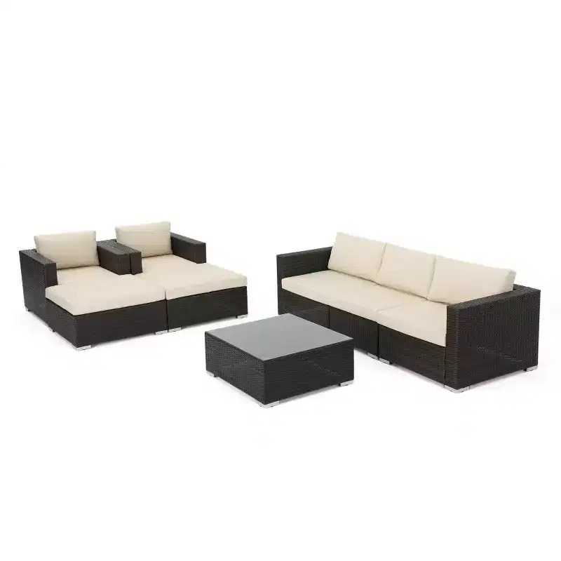 Santa Rosa 8pc Wicker Chat Set - Christopher Knight Home