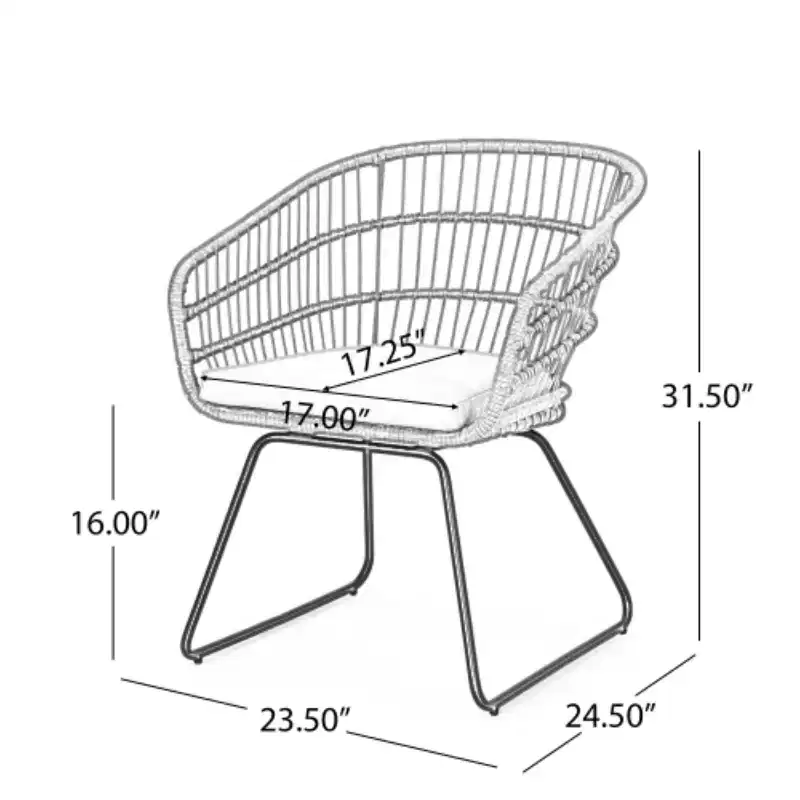 Christopher Knight Home Quinn Transitional 7 Piece Outdoor Iron Rattan Dining Set