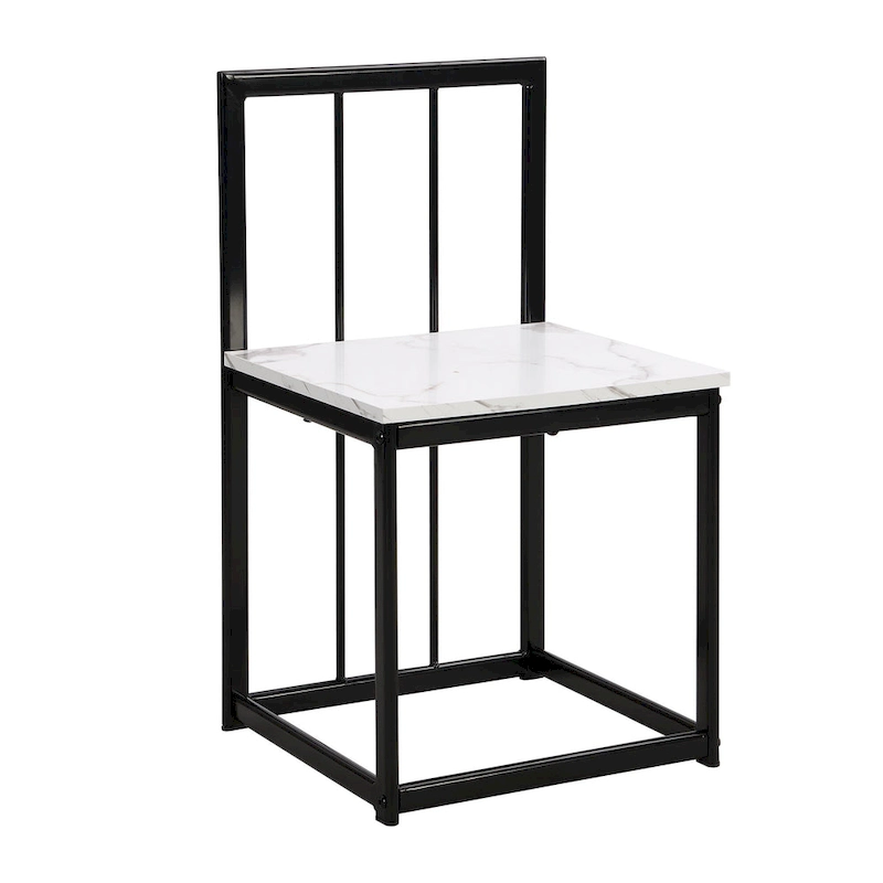 7-Piece Iron Dining Table Set with Table and Six Chairs