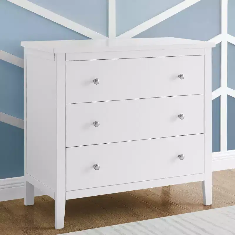 Delta Children Campbell 3 Drawer Dresser, Bianca White