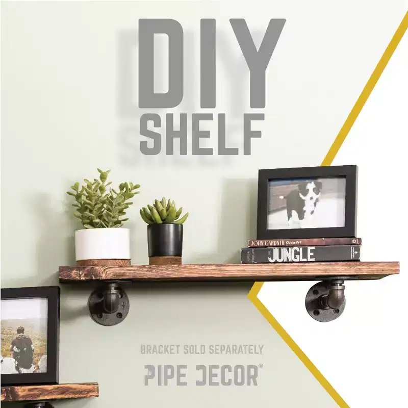 Sunset Brown 24 in. Wood Shelf (Wood Only)