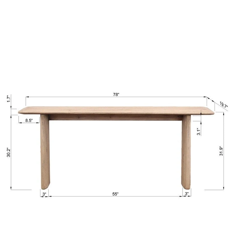 78Long Atrani Console Table Weathered Natural