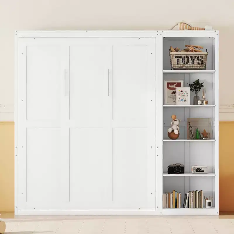 GDFStudio Holbrook Murphy Bed Wall Bed with Shelves