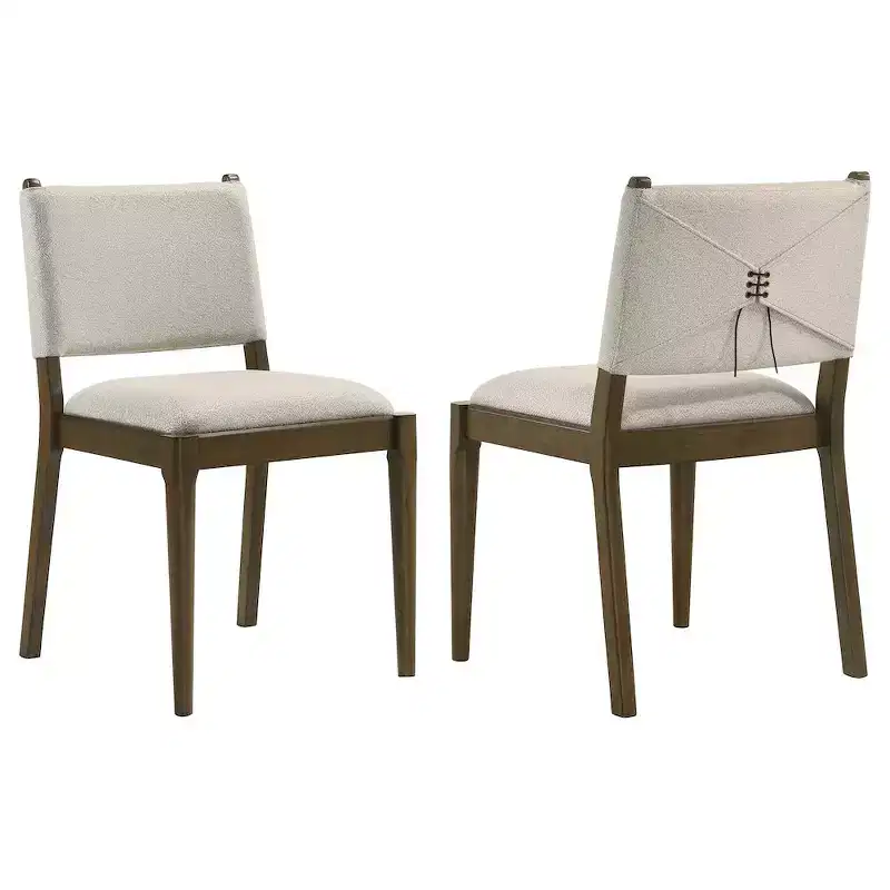 Coaster,Ottowa Upholstered Dining Side Chair Brown (Set of 2)