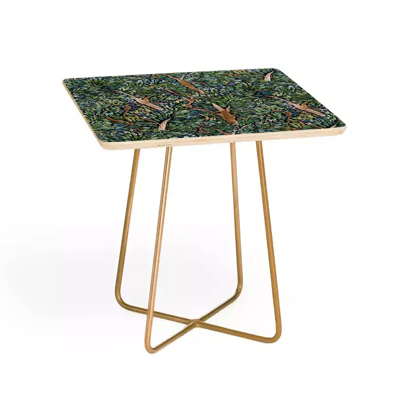 Jacqueline Maldonado Fauvist Trees Dark Side Square Table - Deny Designs