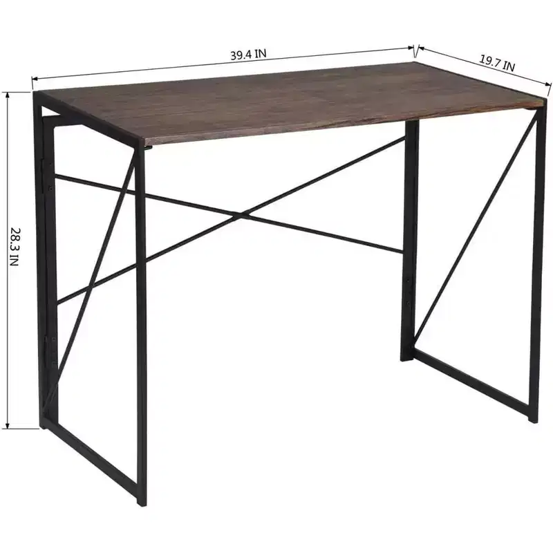 Metal & Particle Board Folding Computer Desk 39''L x 20''W x 28.5''H