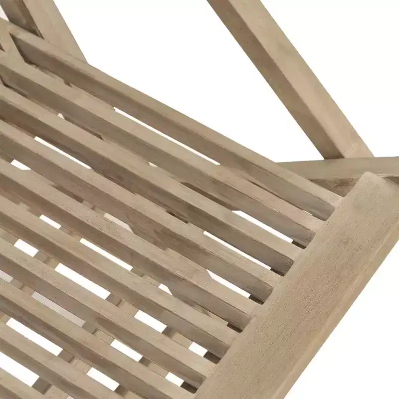 vidaXL Folding Garden Chair Set of 4 Solid teak wood Standard
