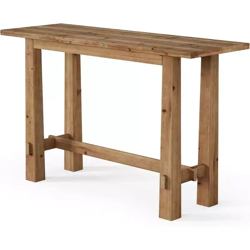 63-Inch Solid Wood Bar Height Pub Table for Kitchen, Café or Restaurant