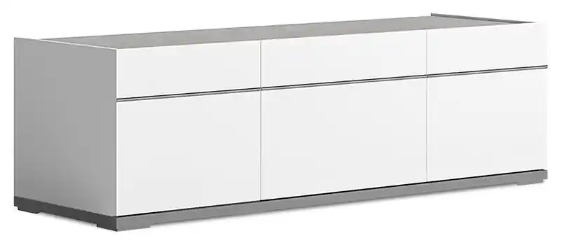 47 Modern TV Stand with Storage and Cable Management for TVs up to 50- White