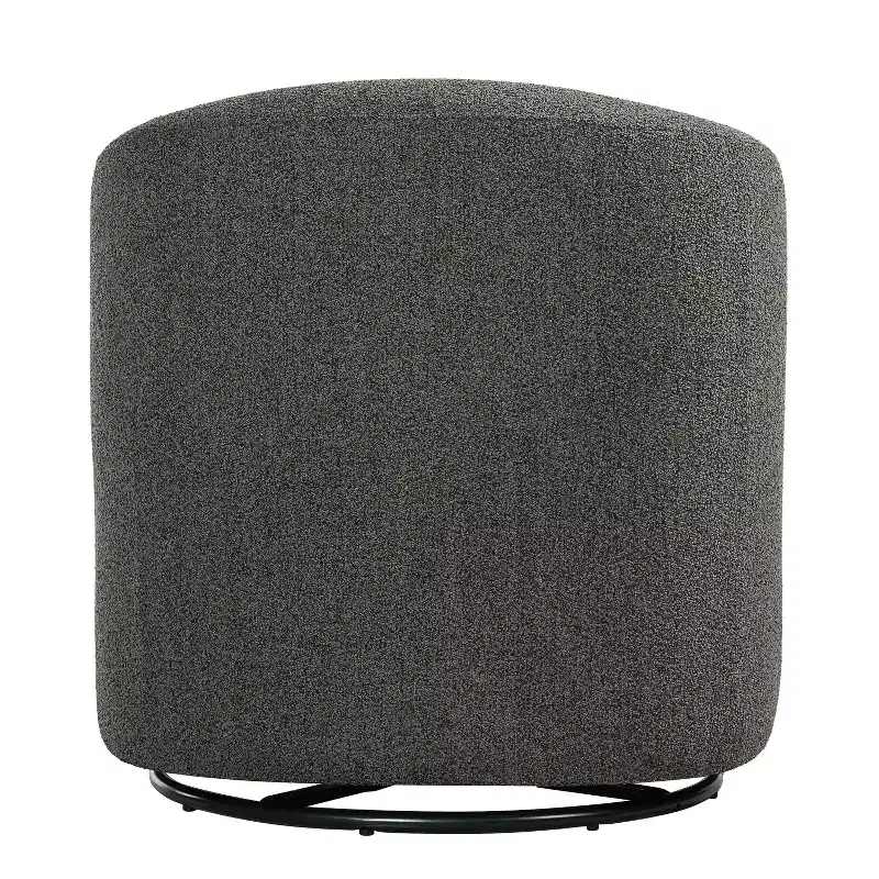 360Swivel Barrel Chair Accent Chair Upholstered Armchair Ergonomic Reading Chair Comfy Vanity Chair with Curved Backrest