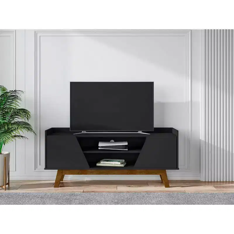 Marcus Mid-Century Modern 4 Shelf TV Stand for TVs up to 55