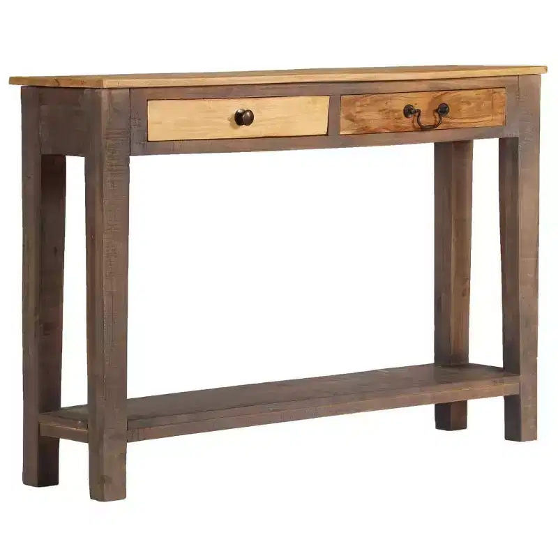 vidaXL Console Table Vintage Entryway Table with Storage Solid Wood Acacia