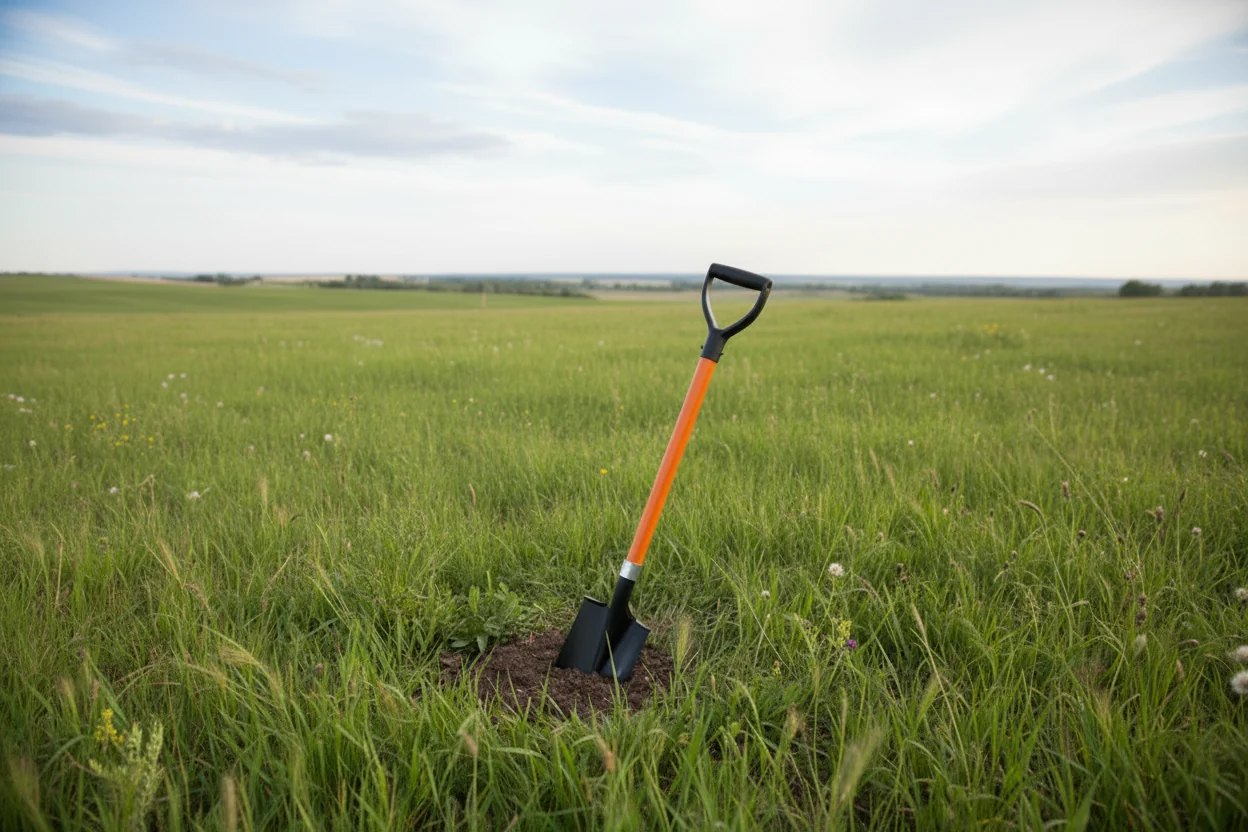 Heavy-Duty Digging Shovel 41-Inch with Trenching Blade and Comfortable Handle
