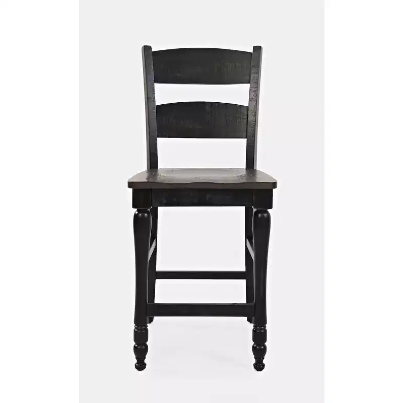 Jofran, Ladderback Counter Stool (Set of 2), Black