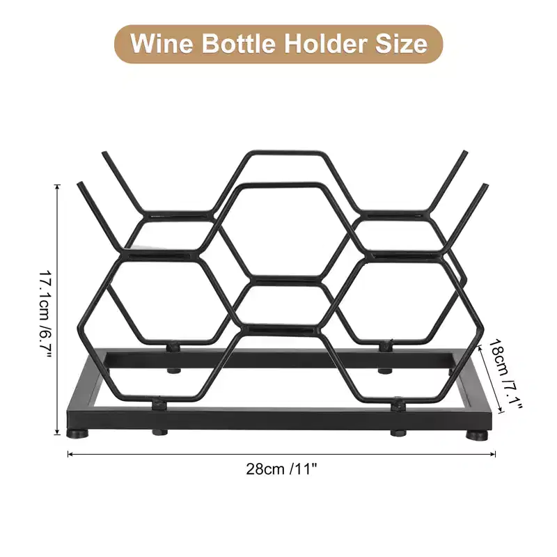 Countertop Freestanding Geometric Space Saving Wine Rack