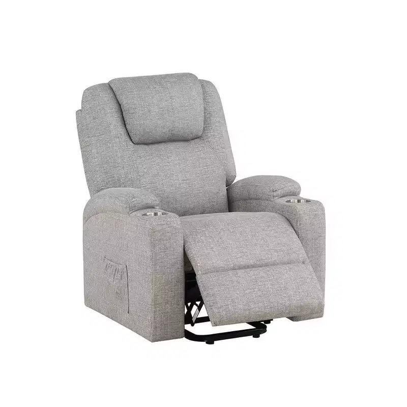Acme Furniture Evander Power Reclining Sofa Light Gray Chenille