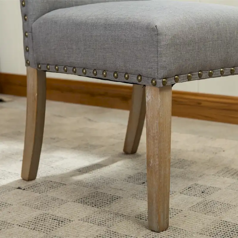 Roundhill Furniture Mod Urban Solid Wood Upholstered Parson Chairs (Set of 2)