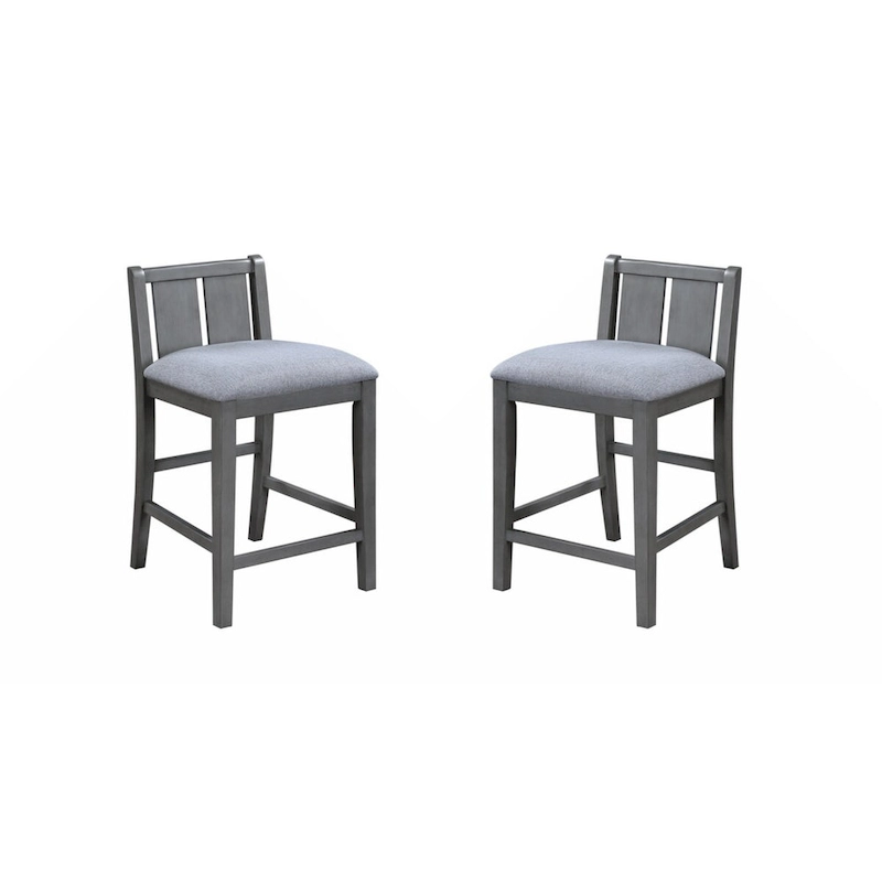 Graham 36 3-Piece Finish Small Space Counter Height Dining Table with Shelves and 2 Chairs