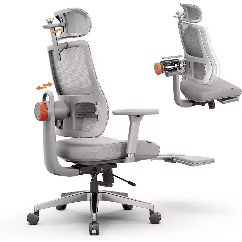 Newtral Magich-GPro Home Office Chair with Footrest - 4D Armrest - MAGICH-GPRO+LAPD-GRAY