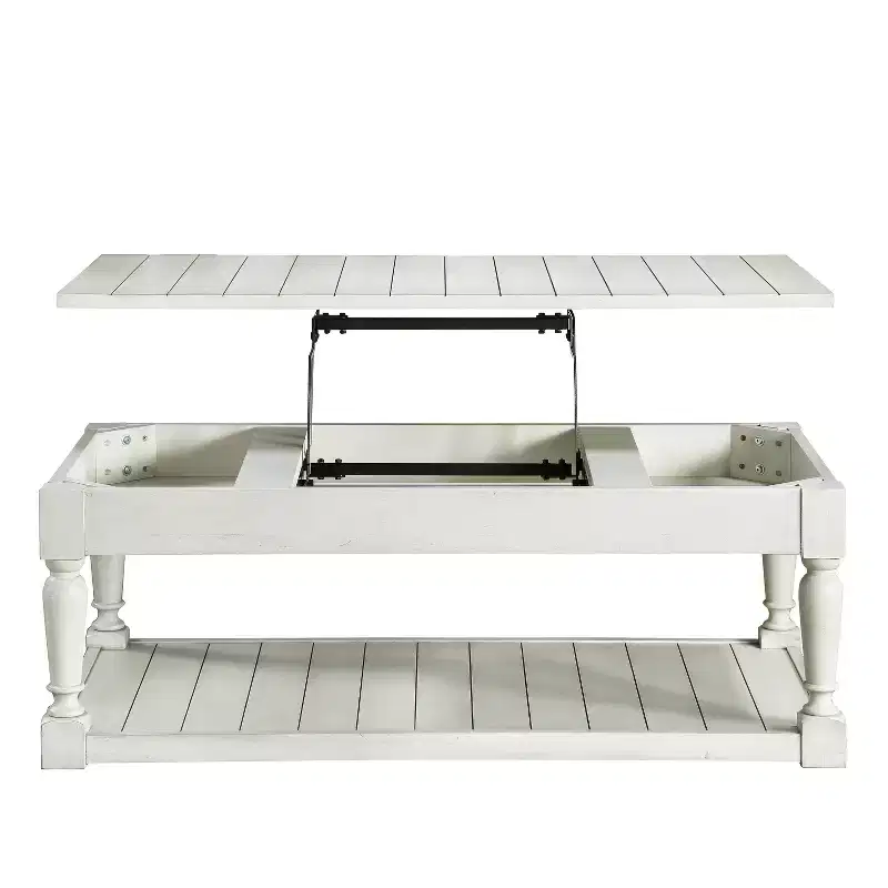 Hemingway Lift Top Coffee Table Alabaster - Steve Silver Co.