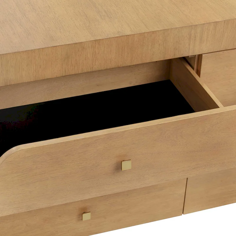 6-Drawer Dresser with Acacia Finish