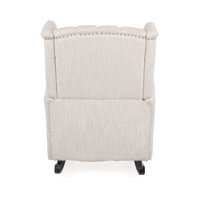 Dobles Fabric Tufted Wingback Rocking Chair by Christopher Knight Home