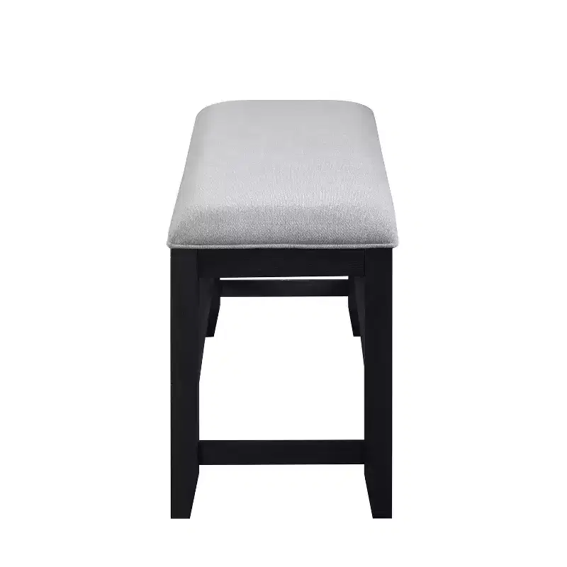 Yves Counter Bench Rubbed Charcoal - Steve Silver Co.