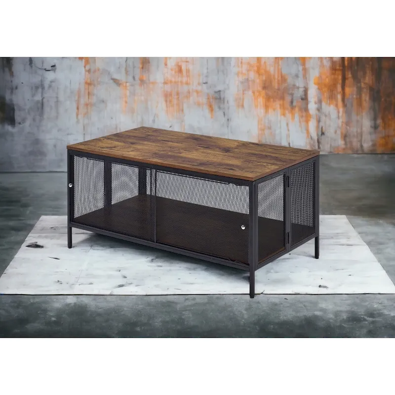 Antique Oak Finish Coffee Table