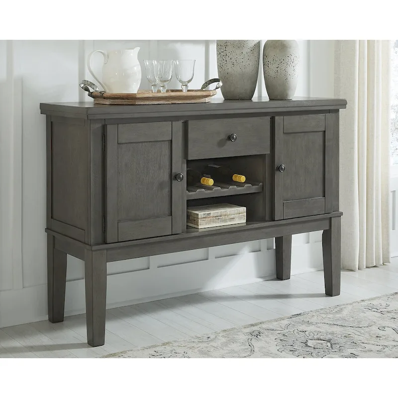 Hallanden Antique Gray Dining Room Server - 56W x 18D x 39H