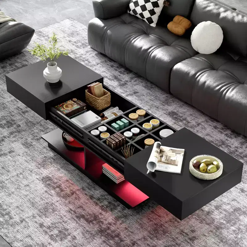 Adjustable Lift-Top Coffee Table with Hidden Storage, Expandable from 41.3 to 76.7, Multi-Functional Centerpiece for Living Room