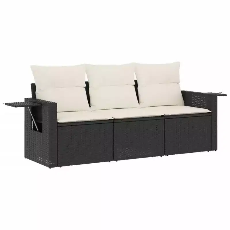 vidaXL Garden Sofa Set PE Rattan Medium Foldable Garden Sofa Set