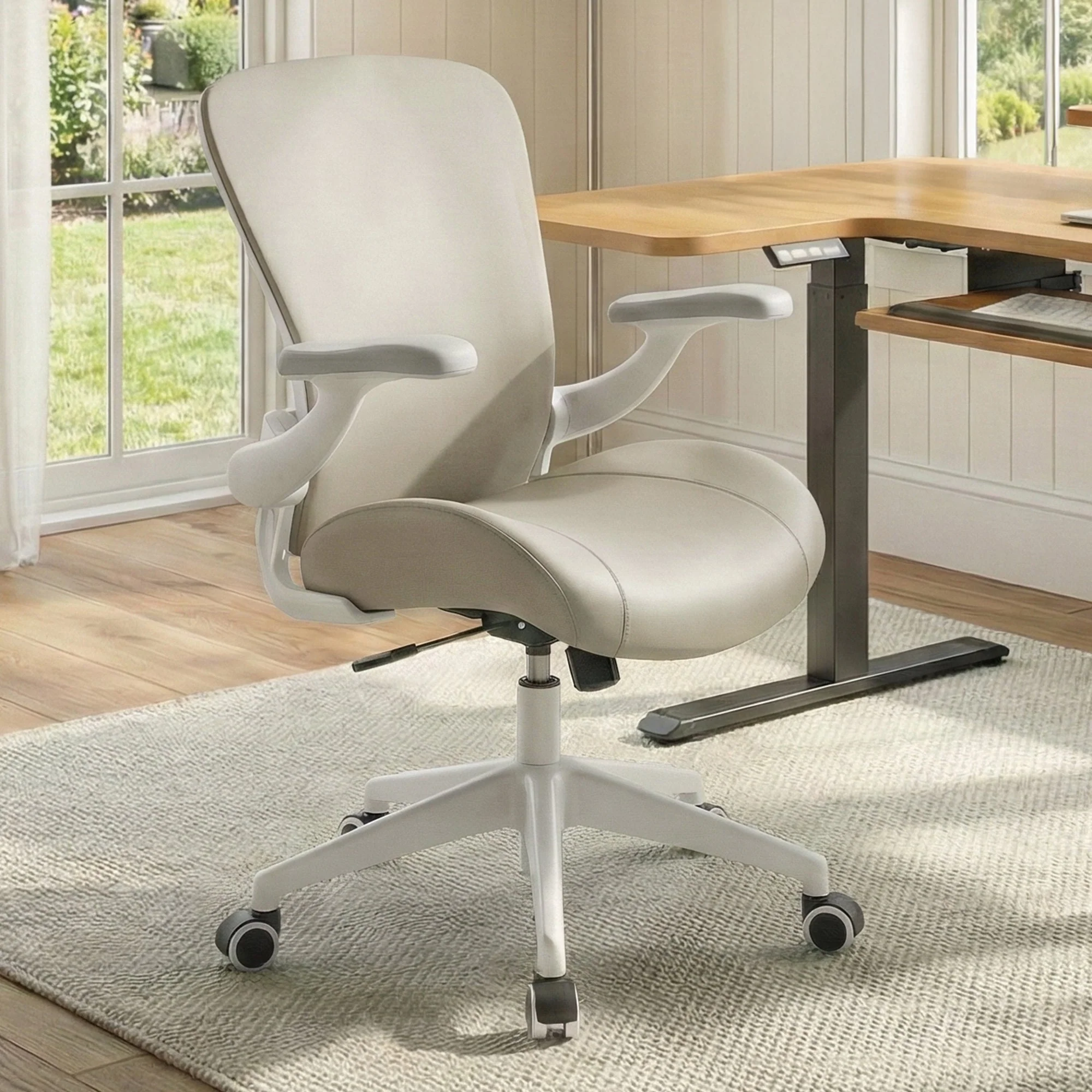 Ergonomic Office Chair - Full PU Leather Versatile Stylish Comfort