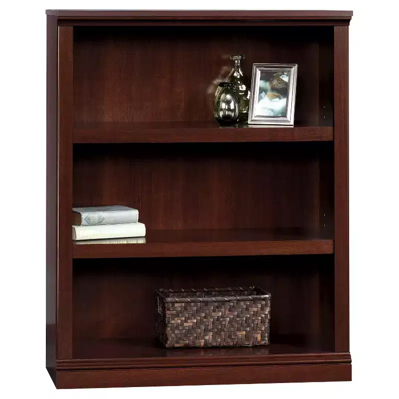 3-Shelf Bookshelf - Cherry Finish, Mid-Century Modern, Adjustable Shelves