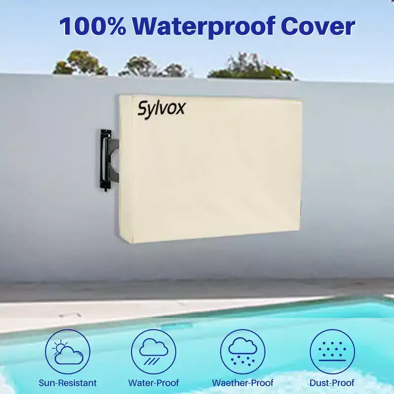 SYLVOX 50-55 Outdoor TV Cover, Flat Screen Protector Television, Weatherproof Dustproof Protector