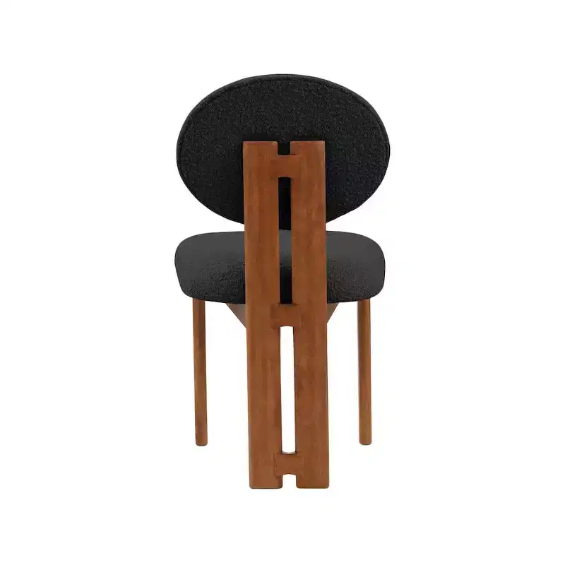 Meridian Furniture,Napa Boucle Fabric Dining Chair, Set of 2