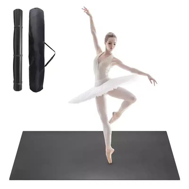 4'x6' Portable PVC Dance Floor Mat, 5mm Thick Non-Slip Scratch-Resistant Dance Mat for Ballet Jazz Tap Yoga Pilates and Home Exercise