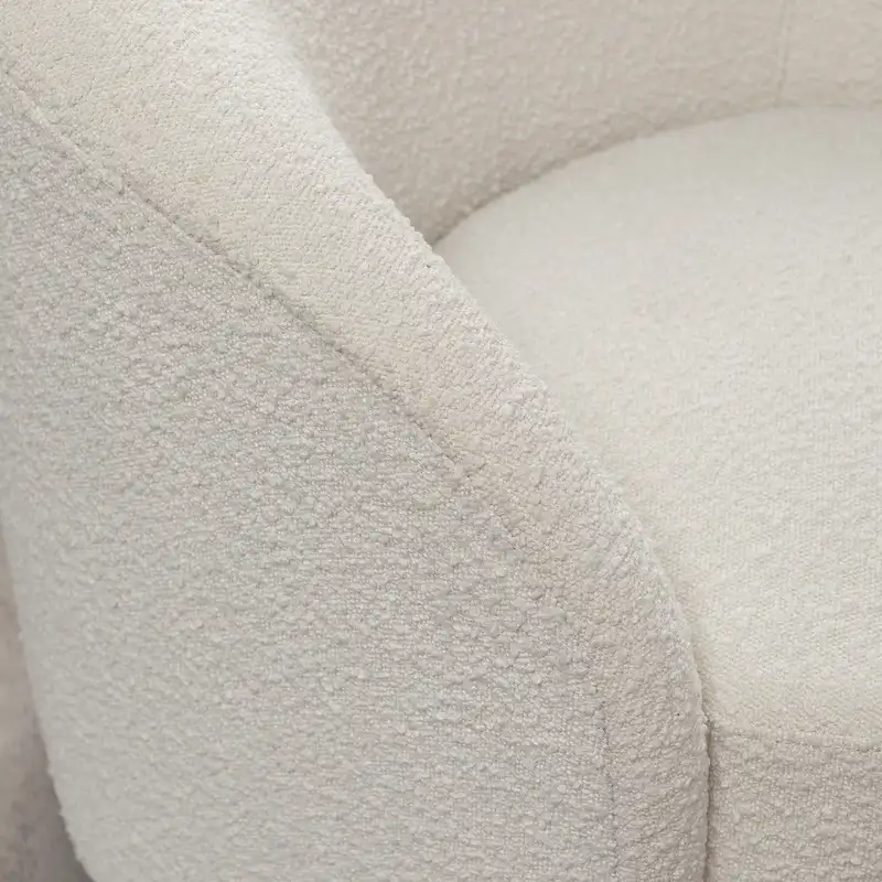 KINWELL 34 Wide Upholstered Swivel Accent Barrel Chair (Set of 2)
