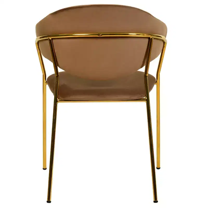 Upholstered Dining Chair Set of 2 Velvet Camelback Stainless Steel Legs 330 lbs