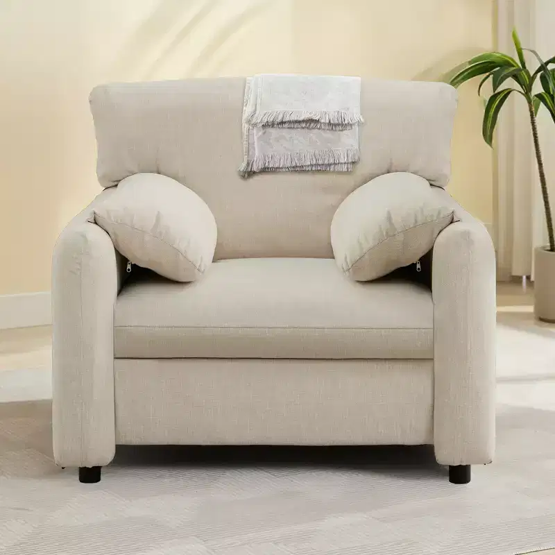 GDFStudio Caroline Modern 39 Chenille Upholstered Accent Chair