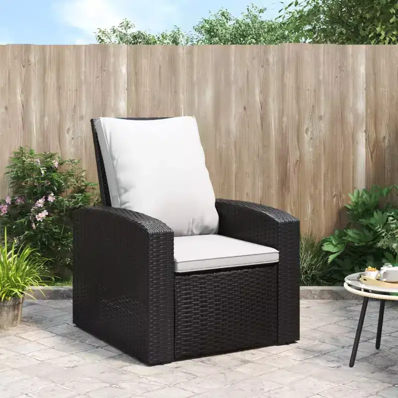 vidaXL Garden Reclining Chair PE Rattan Single Sofa