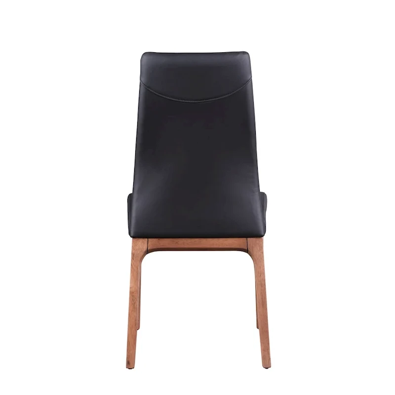 Somette Modern Contour Back Side Chair with Wood Base, Set of 2