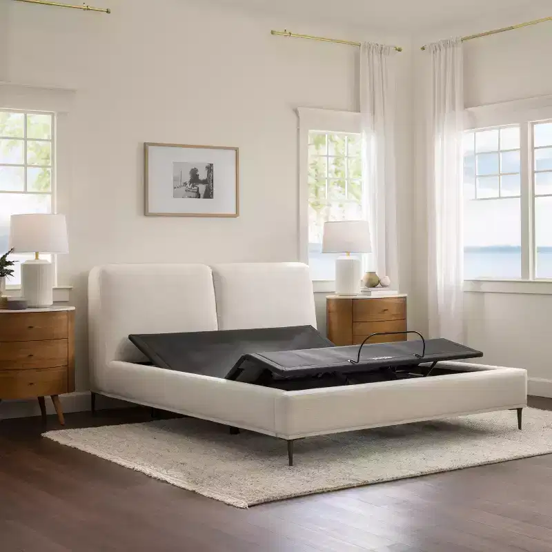 Smart Adjustable Bed Base with App Control, Anti-Snore & One-Touch Presets