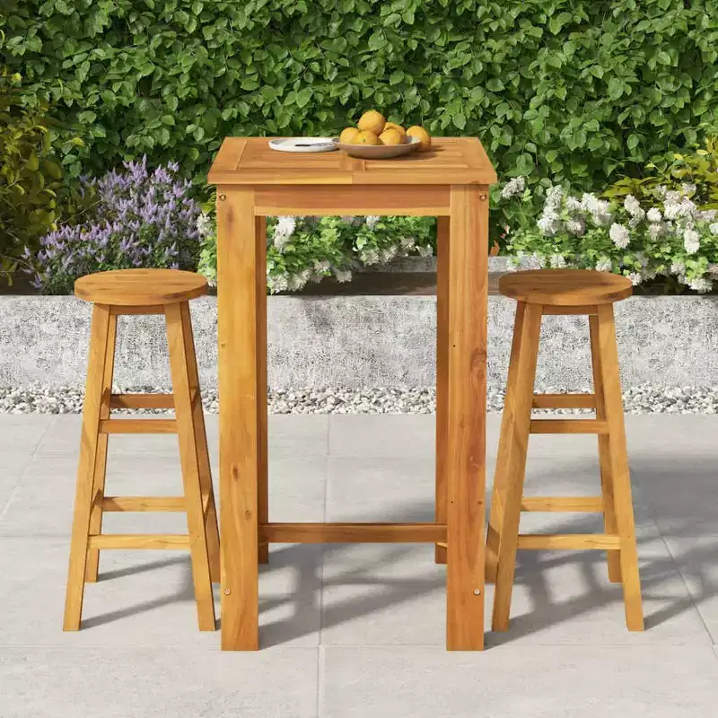 vidaXL Garden Bar Set Solid Acacia wood Durable Garden Bar Set