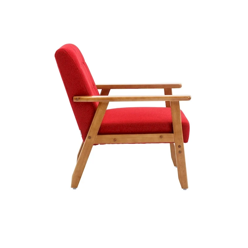 Upholstered Accent Arm Chair with Wood Frame