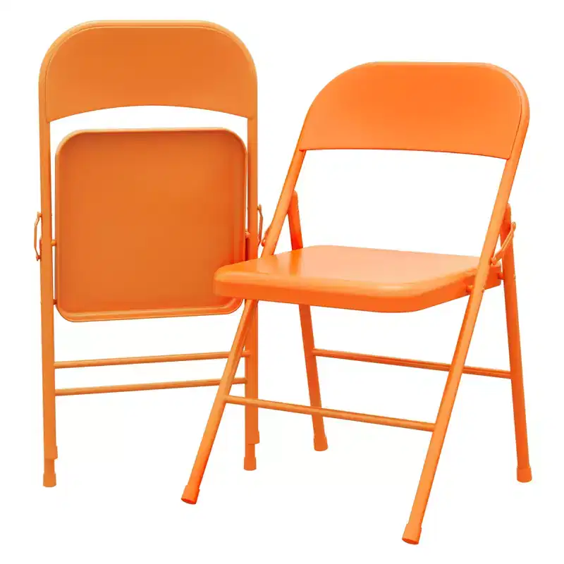 Folding Chair Heavy Duty Metal Chairs with Double Braced, 350LBS Capacity, Portable for Office, Wedding, Party, Indoor & Outdoor Use
