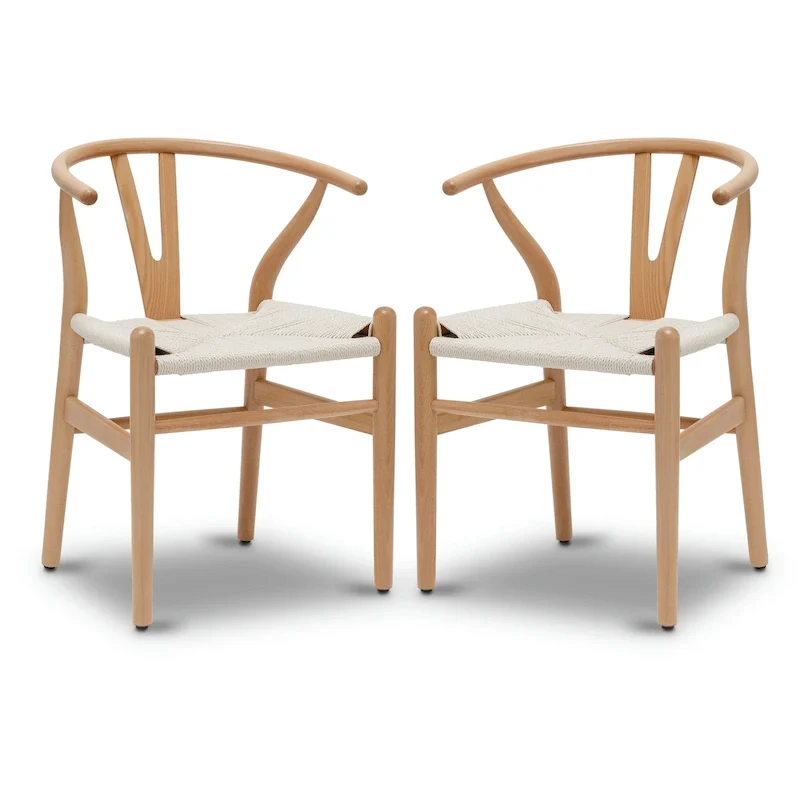 Weave Chairs - Solid Wood Frame (Set of 2)
