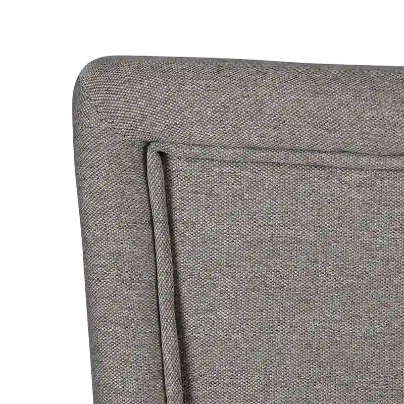 Transitional Upholstered Dining and Accent Chair - Gray, Solid Wood Legs